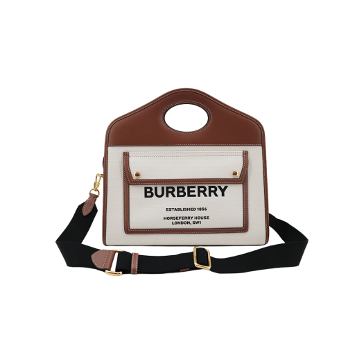 ITDSHD6WRQIB Burberry Two Tone Pocket Small Tote Bag 8036784