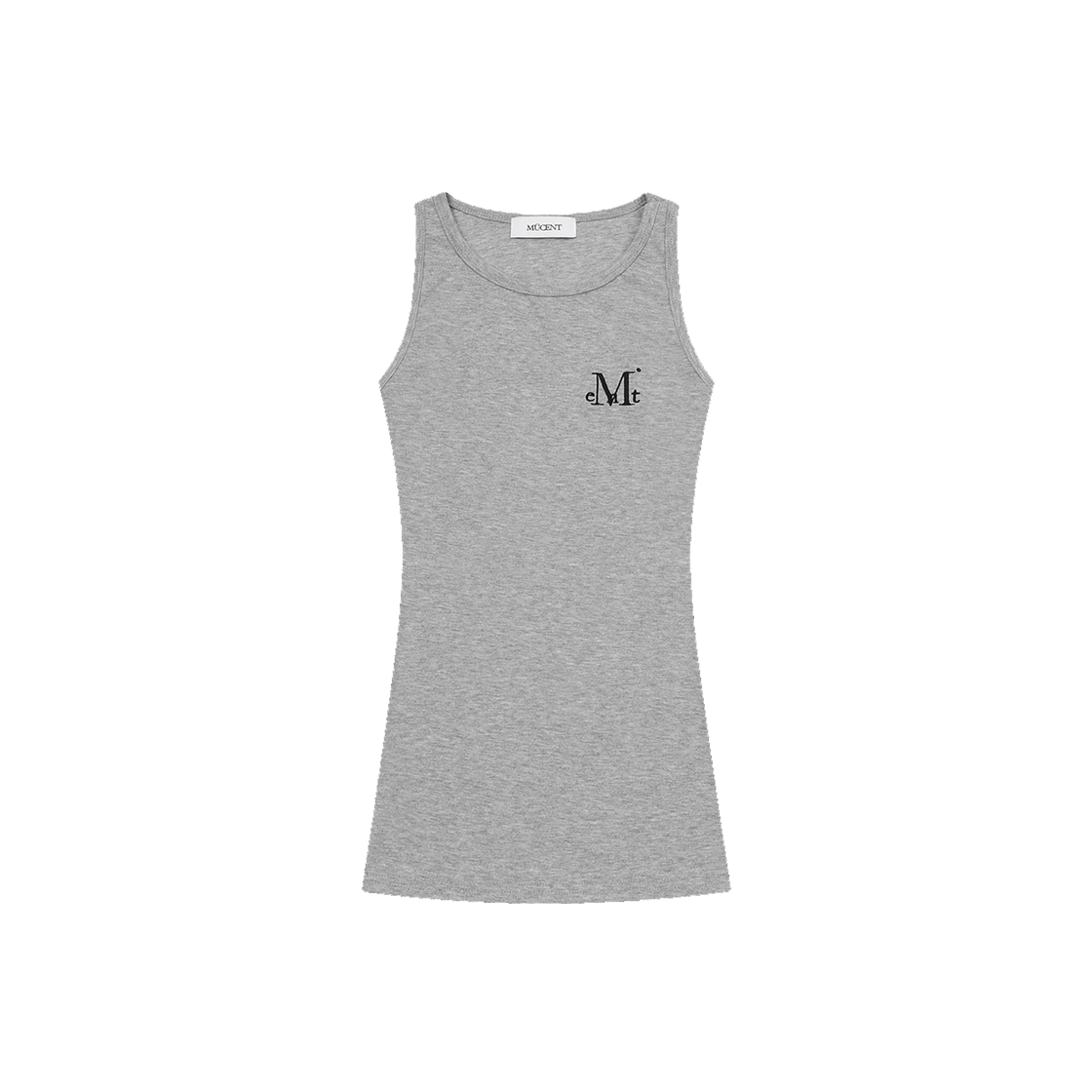 P00000YD MUCENT Envy U-neck Side Slit Long Sleeveless Gray