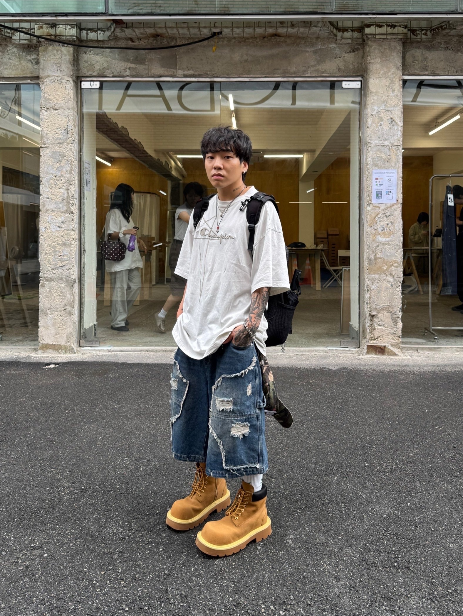 NOD Bad Vintage Effect Ball Cap Camo 착용 스타일 - 1