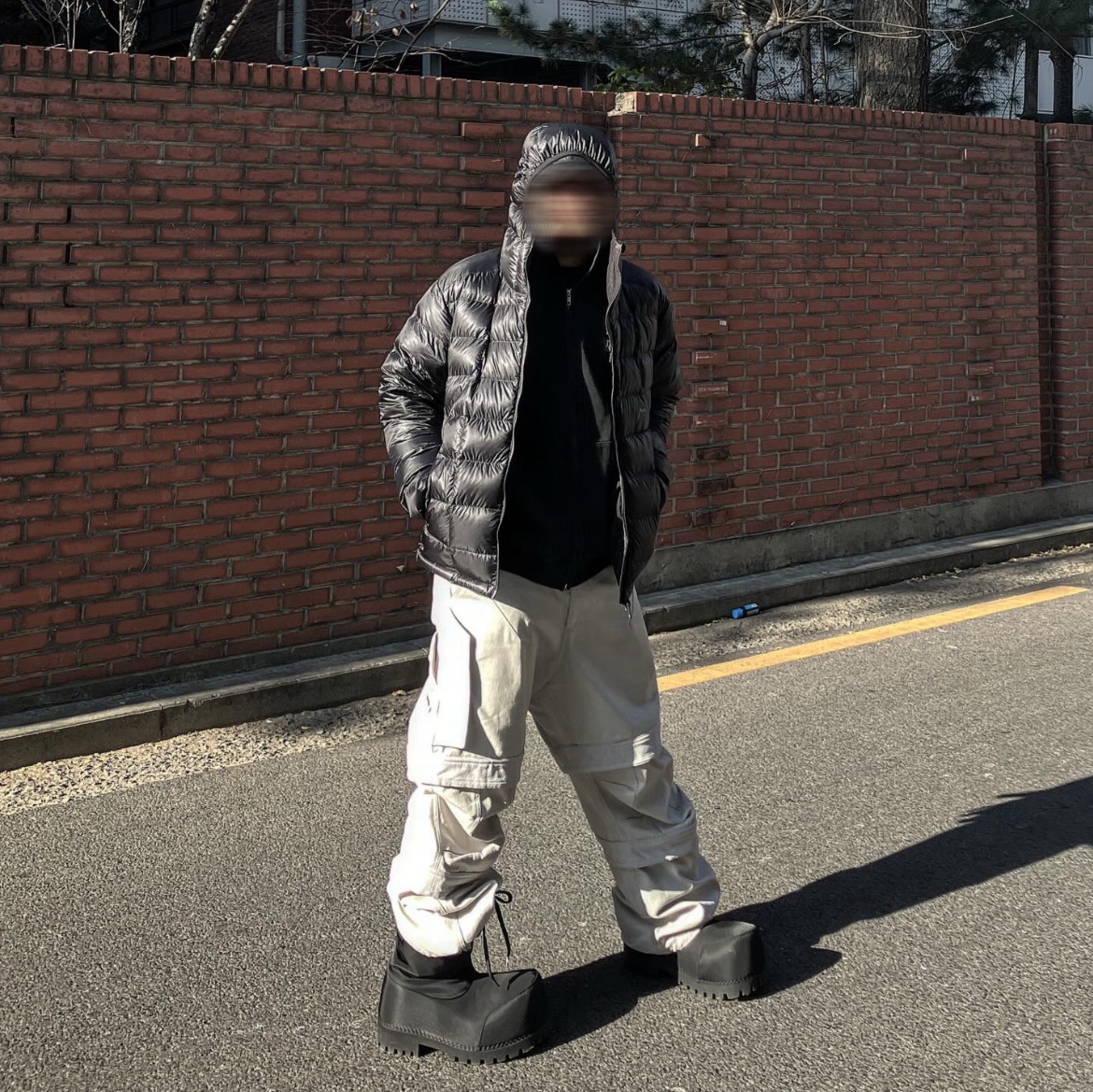 Farfromwhat Far Layered Work Pants White 착용 스타일