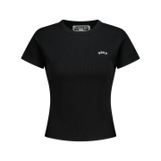 HDEX Essential Ribbed Relaxed Fit Short Sleeve Black