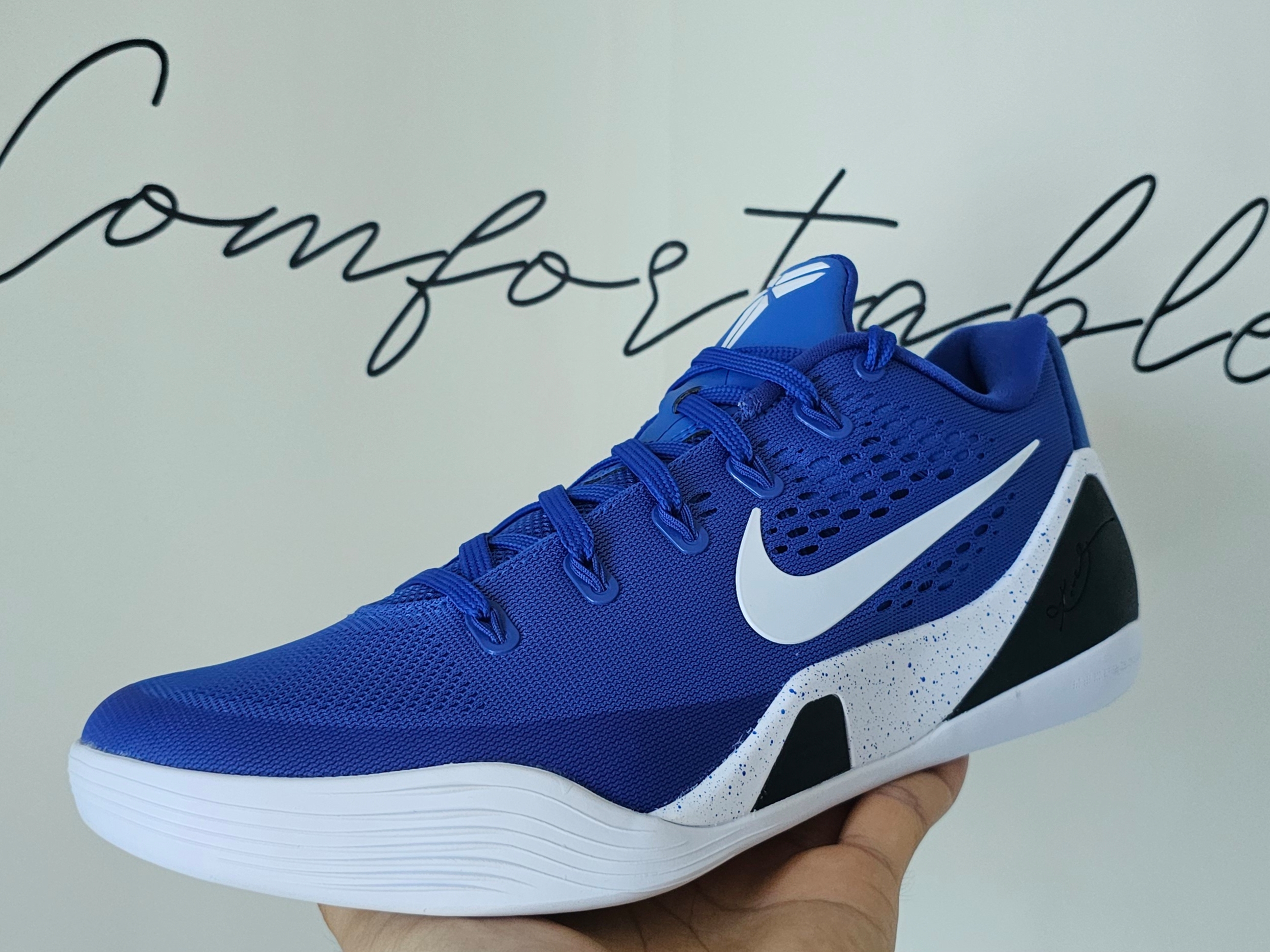 Nike Kobe 9 Elite Low EM Protro Game Royal White 착용 스타일