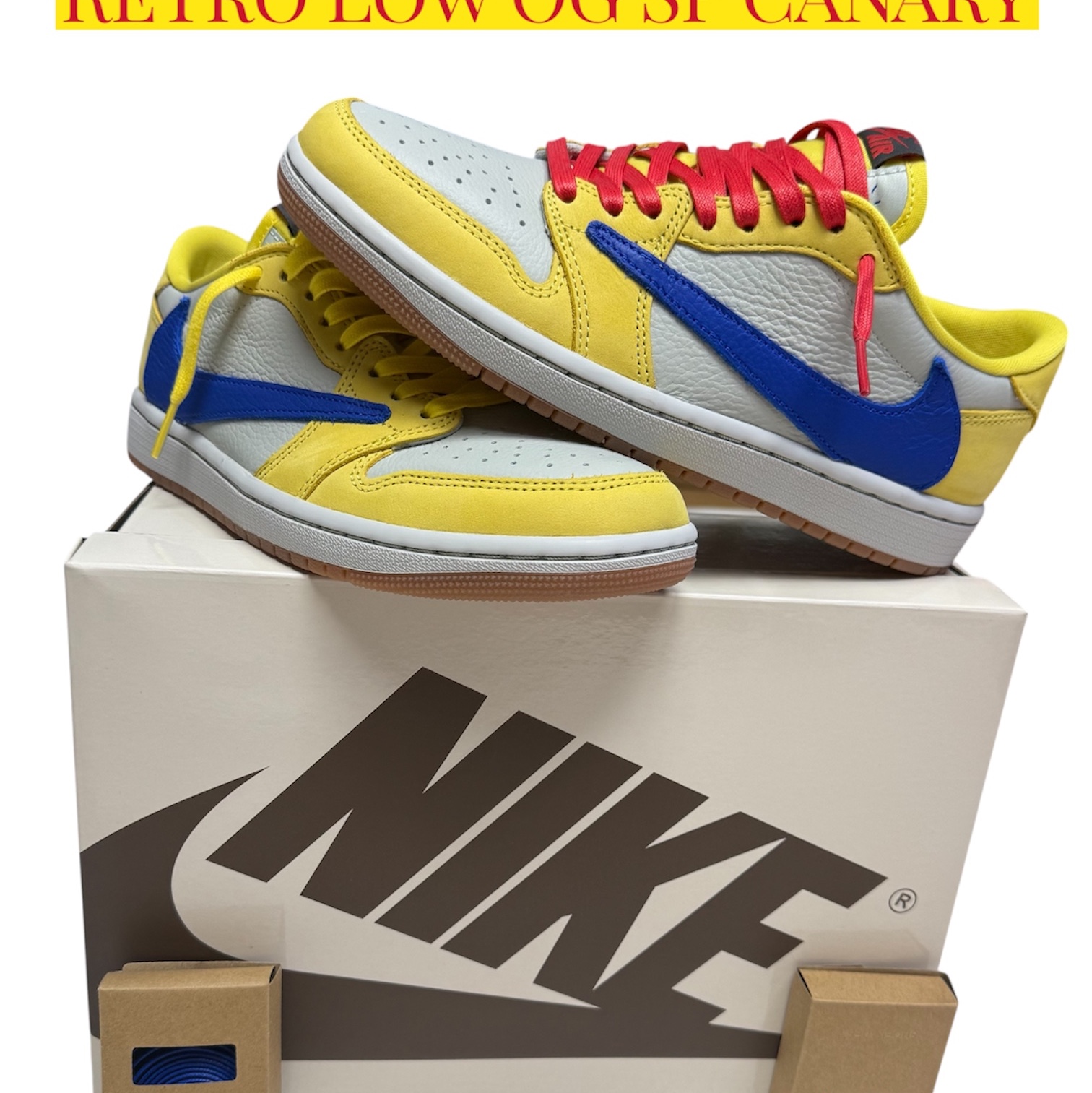 (W) Jordan 1 x Travis Scott Retro Low OG SP Canary 착용 스타일
