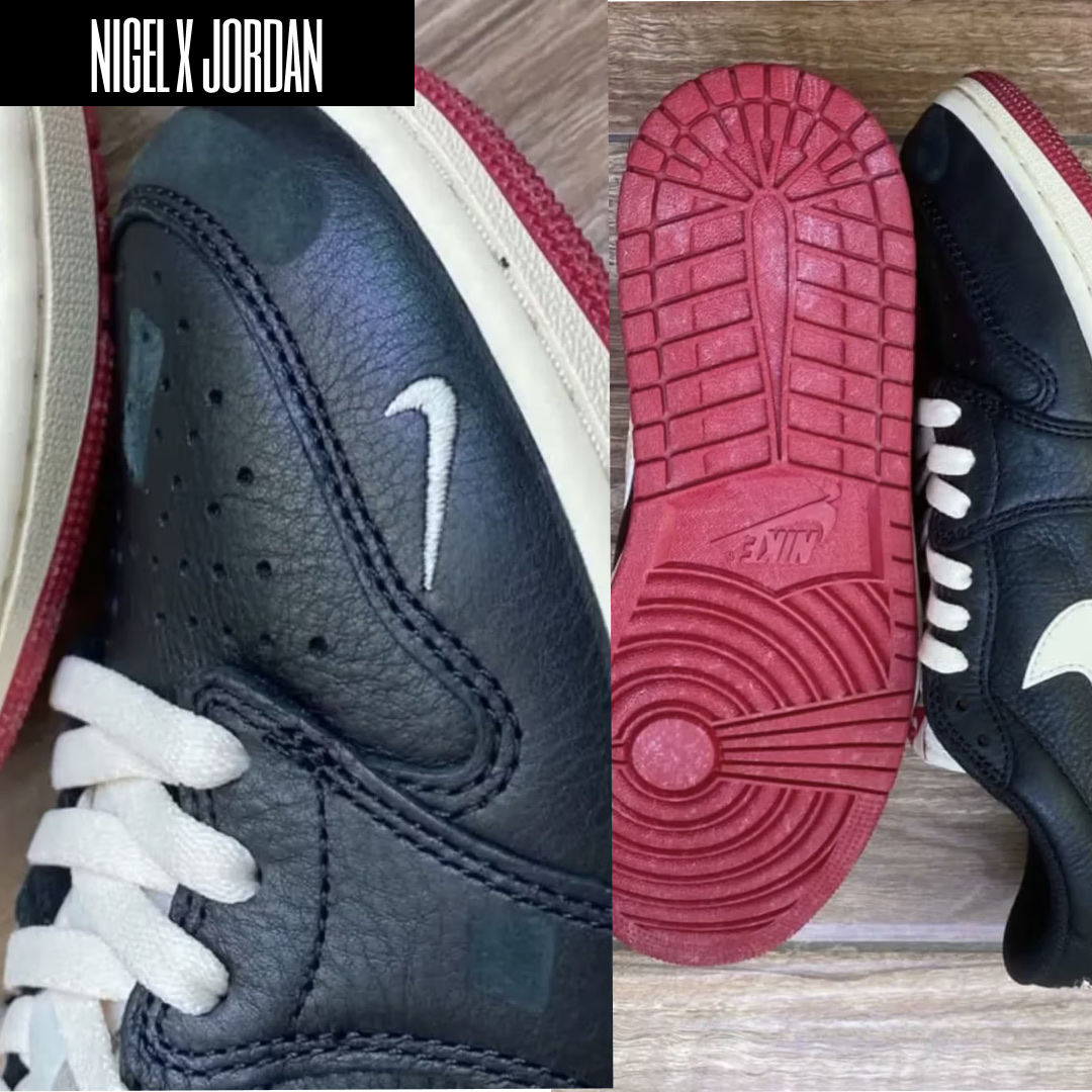 Jordan 4 x Nigel Sylvester RM SP Driveway Grey, Jordan 4 x Nigel Sylvester Retro OG SP Brick by Brick 착용 스타일 - 3