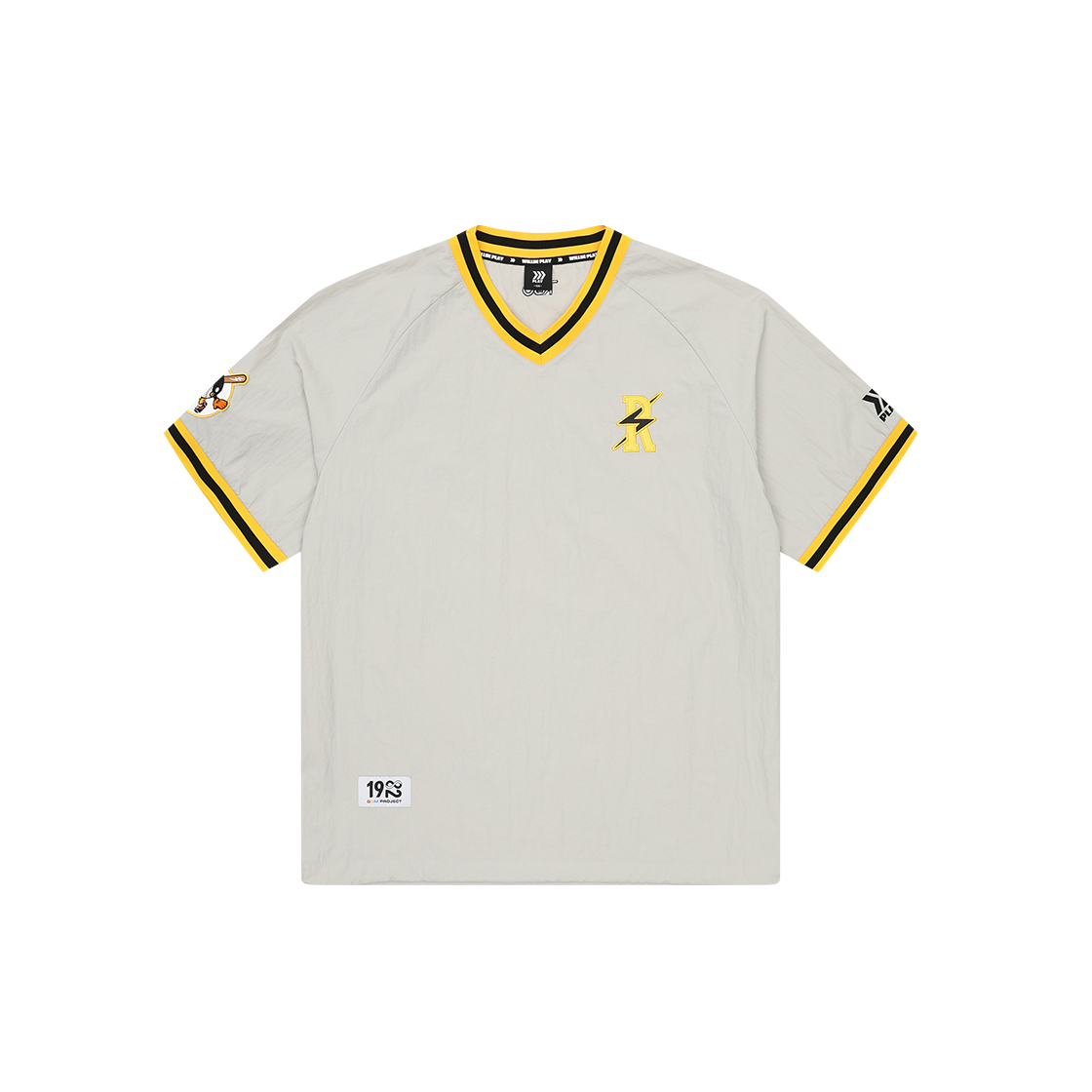 윌비플레이 레이더스 그레이 오버핏 반팔 아노락(WILLBE PLAY Raiders Overfit Anorak Grey)
