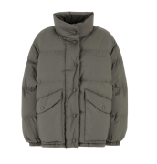 (W) Miu Miu Mid Weight Technical Ponge Down Jacket Grey