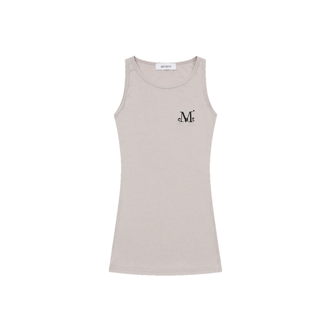 P00000YD MUCENT Envy U-neck Side Slit Long Sleeveless Beige