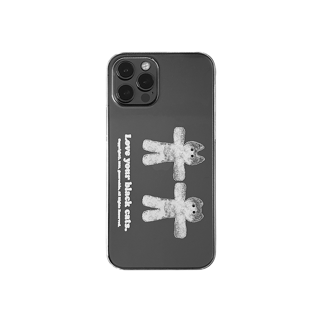 고다신 럽 유어 블랙 캣츠 케이스 화이트(GODASHIN Love Your Black Cats Case White)
