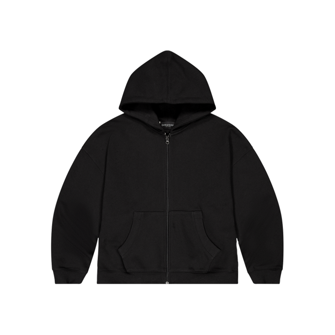 고다신 윙즈 후드 집업 블랙(GODASHIN Wings Hood Zip-Up Black)