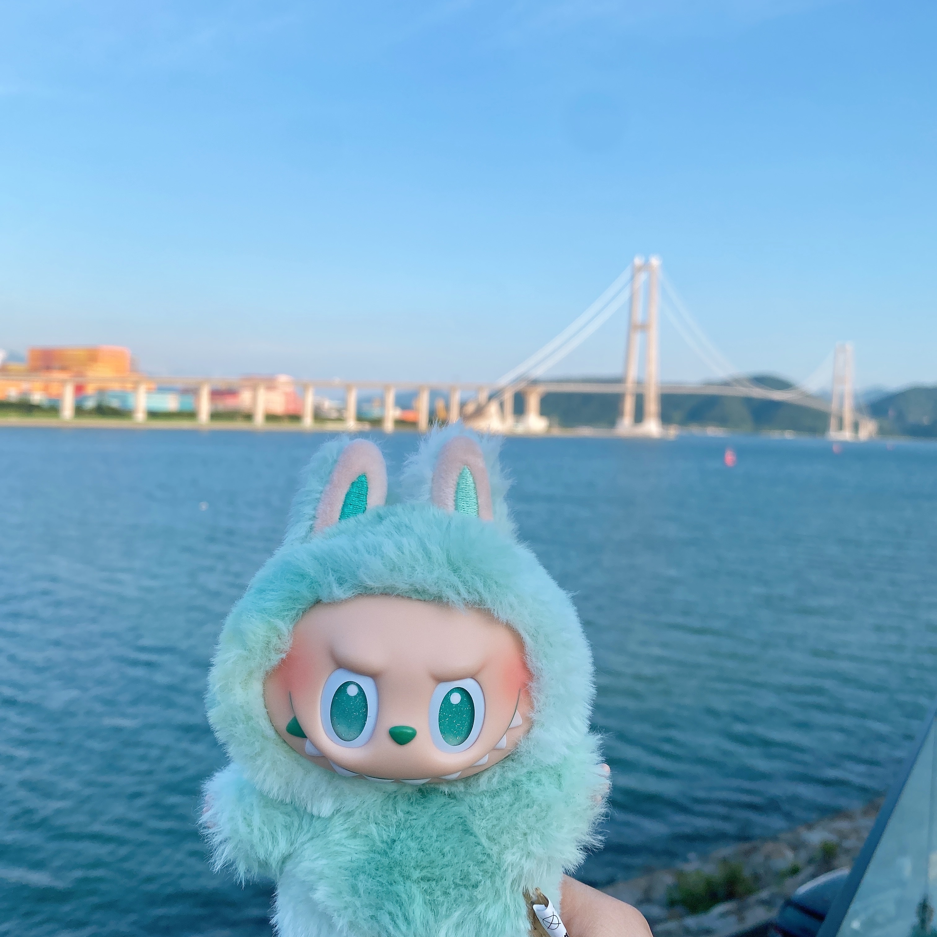 Pop Mart Labubu The Monsters Highlight Series Serenity Keyring (Opened Case) 착용 스타일