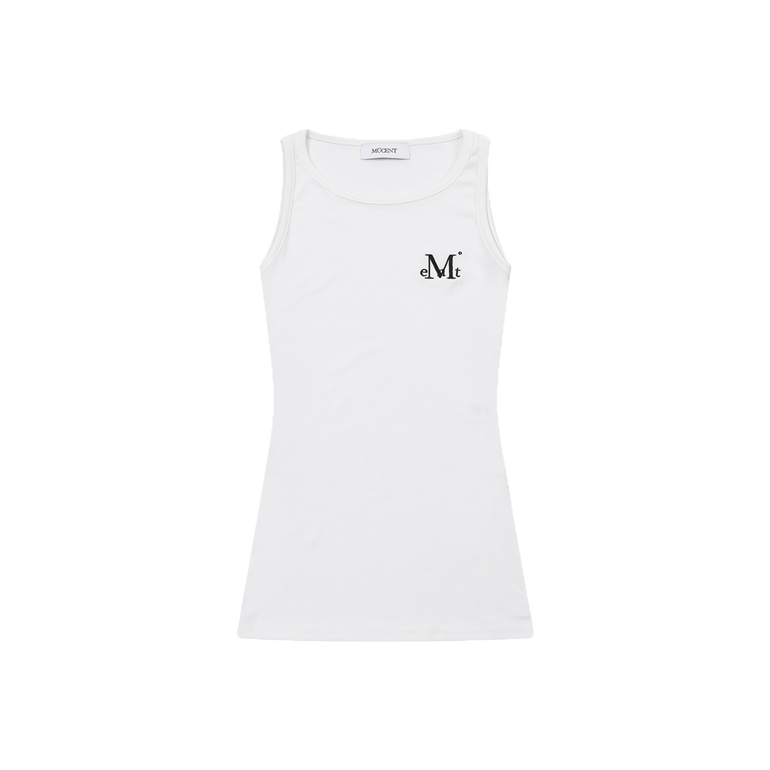 P00000YD MUCENT Envy U-neck Side Slit Long Sleeveless White
