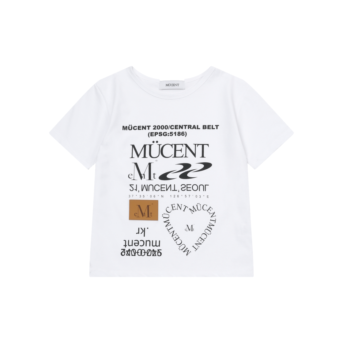 P00000YA MUCENT Soho Signatrue Logo Collection Half T White
