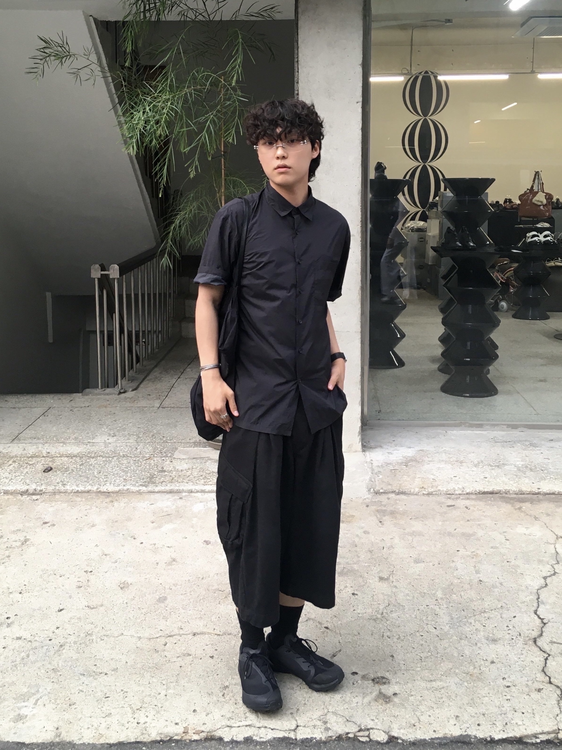 On Running x Post Archive Faction (Paf) Cloudventure Peak All Black, Sansan Gear Capri Pants Black - 25SS 착용 스타일