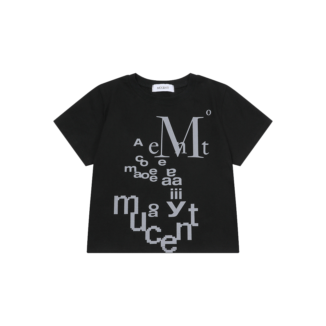 P00000YF MUCENT Mobius Lettering Half T Unisex Black