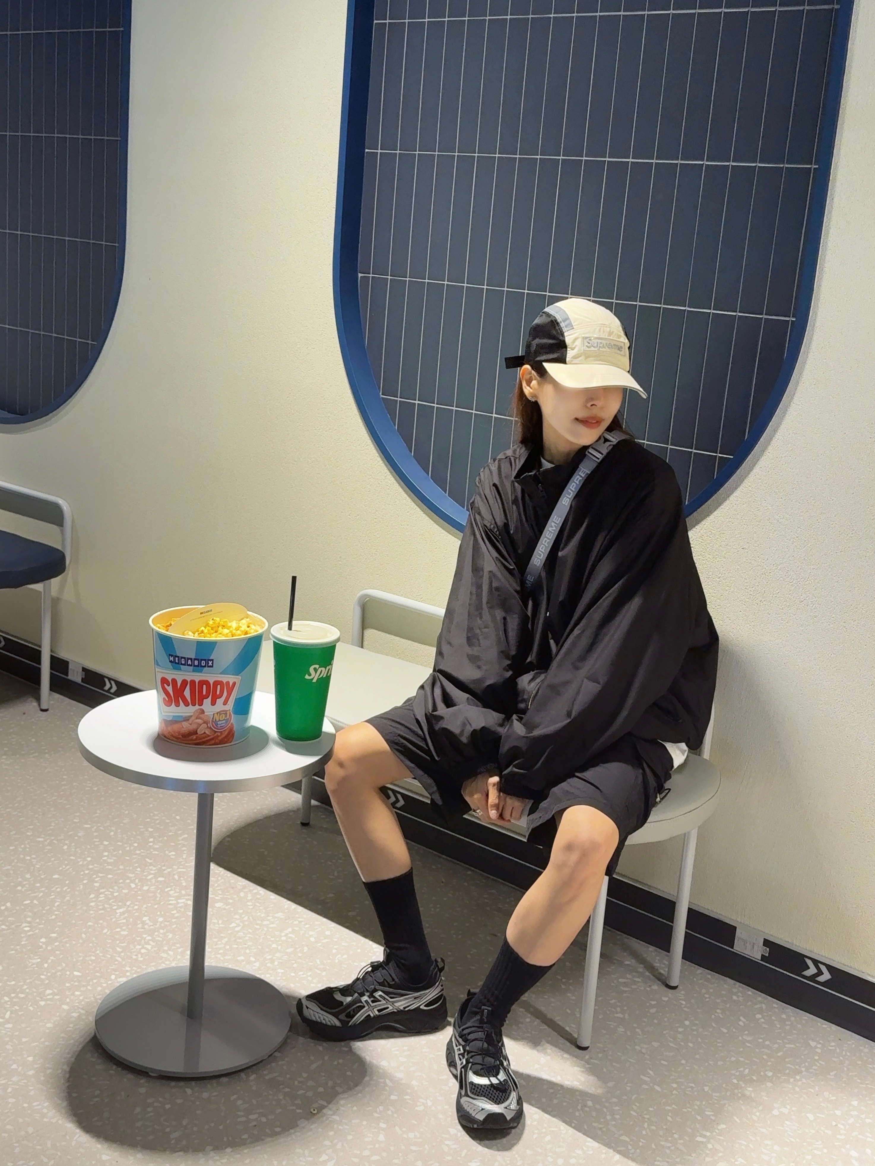 Supreme Side Mesh Camp Cap Cream - 25SS, Undermycar Mu.24 Anti Fxxking Logo Play Crop Zip-up Jacket Black 착용 스타일 - 2