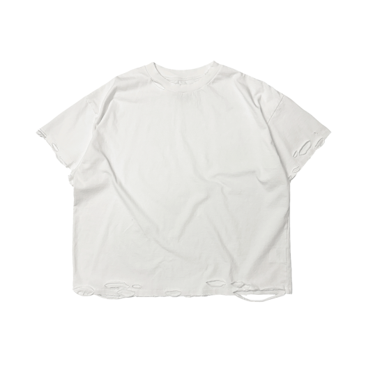 DGT_WT Hommless Distressed Regular Tee White