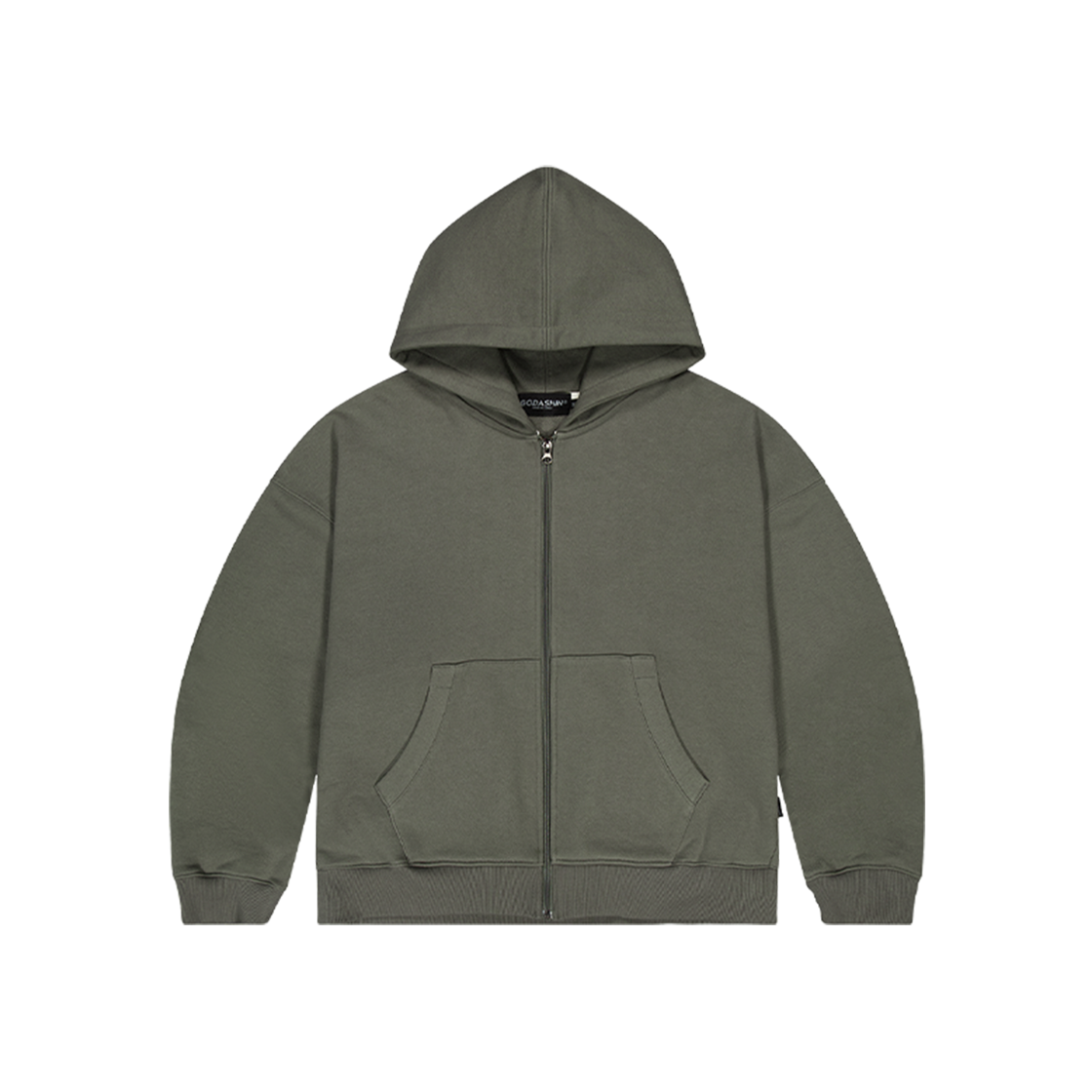 고다신 윙즈 후드 집업 카키(GODASHIN Wings Hood Zip-Up Khaki)