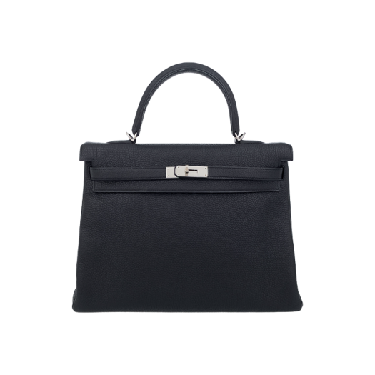 ITMCGHSWB9H8 Hermes Kelly 35 Black Silver