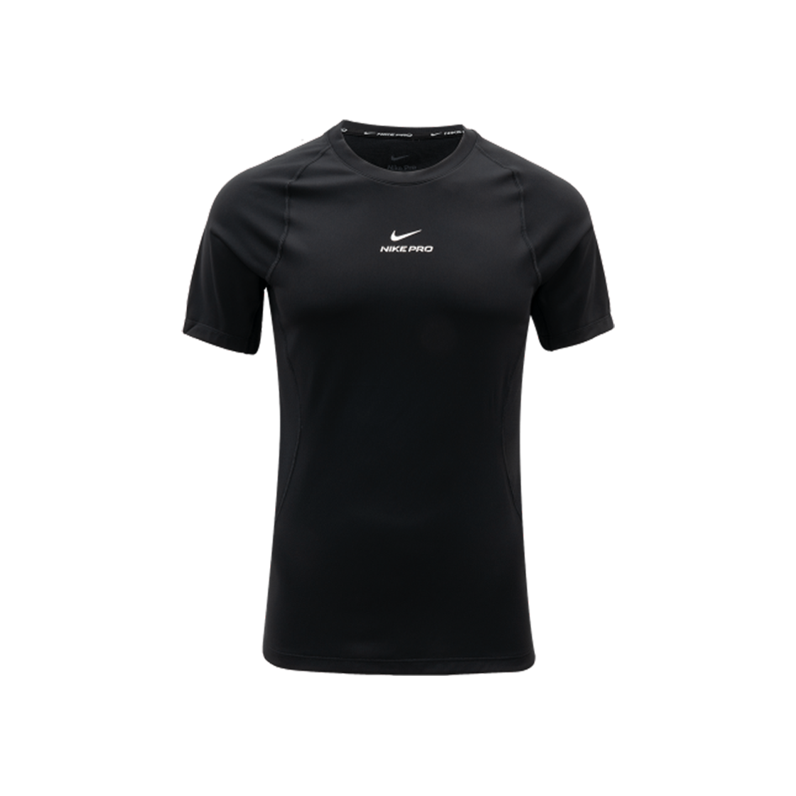 나이키 프로 트레이닝 드라이핏 숏슬리브 탑 블랙 화이트 - 아시아(Nike Pro Training Dri-Fit Short Sleeve Top Black White - Asia)