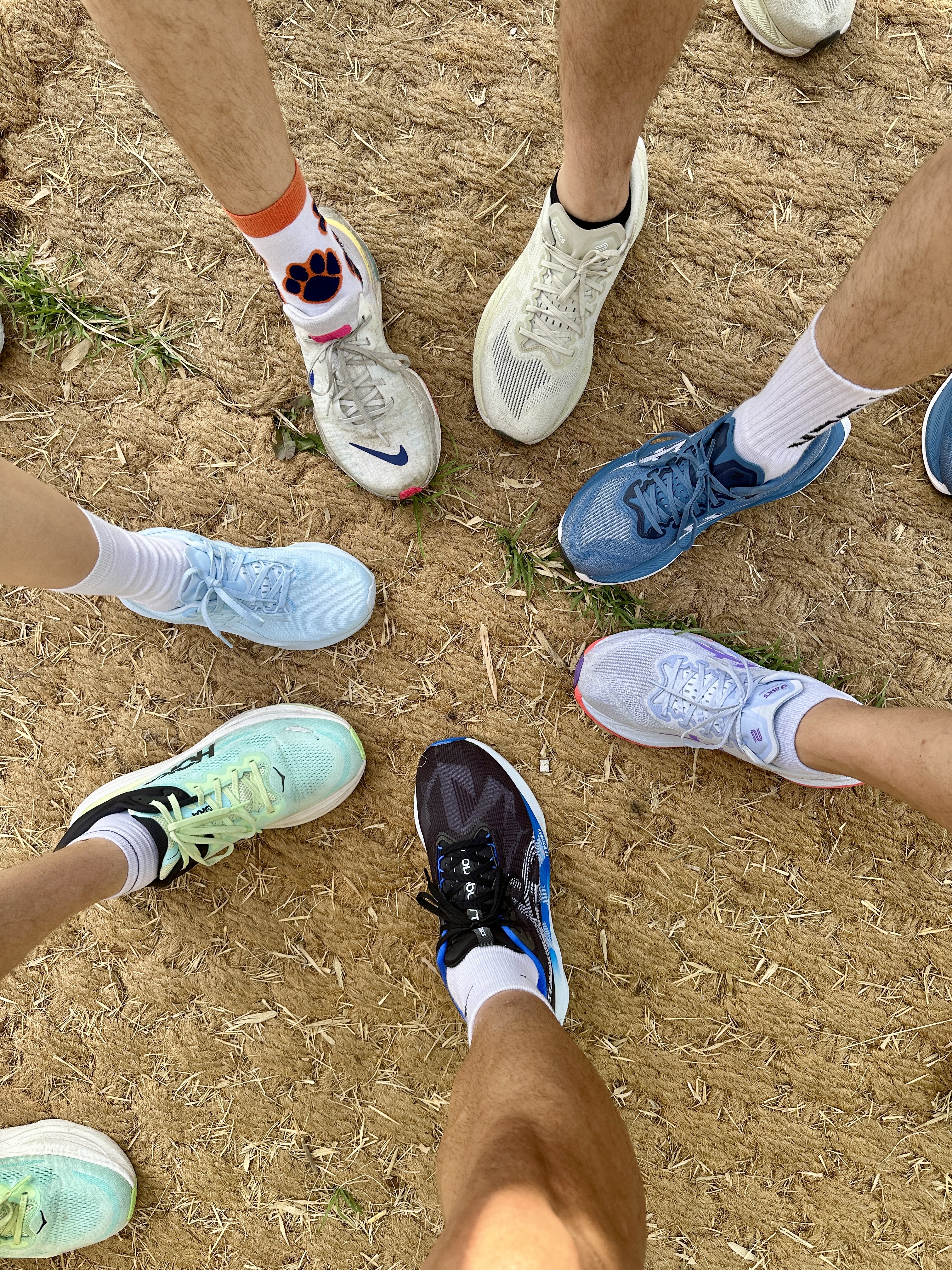 Hoka Bondi 9 Luna Moth Blue Spark - Regular, Asics Novablast 5 Black White 착용 스타일