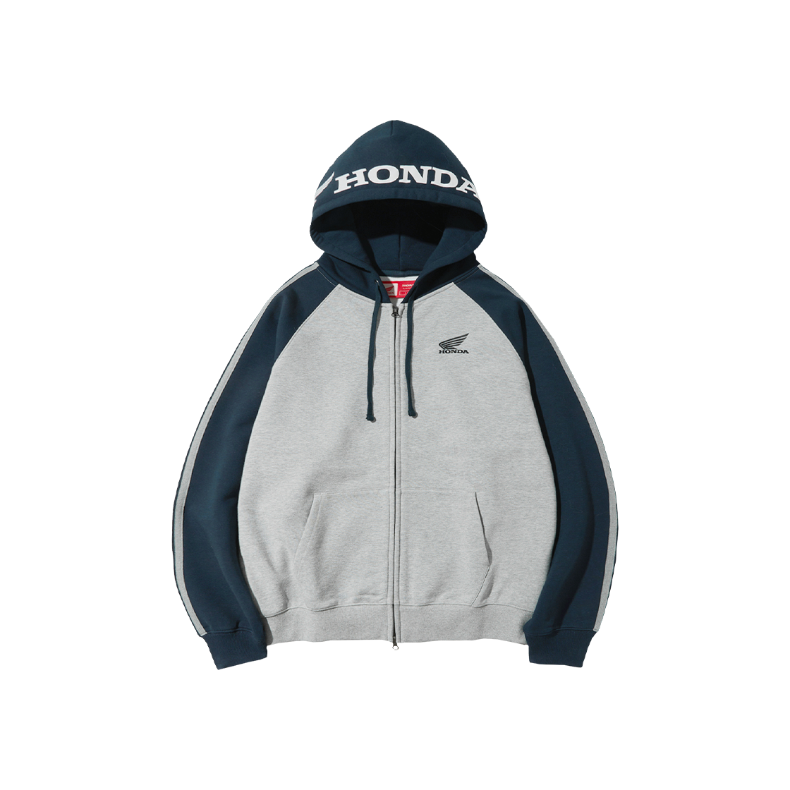 HFS1HZ304AMG Honda Point logo Raglan Hoodie Zip-up_Gray