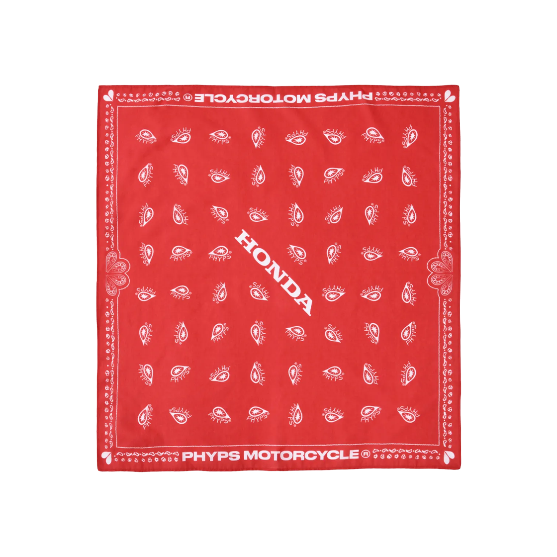 HEF3SF302BRD Honda Paisley Pattern Bandana_Red