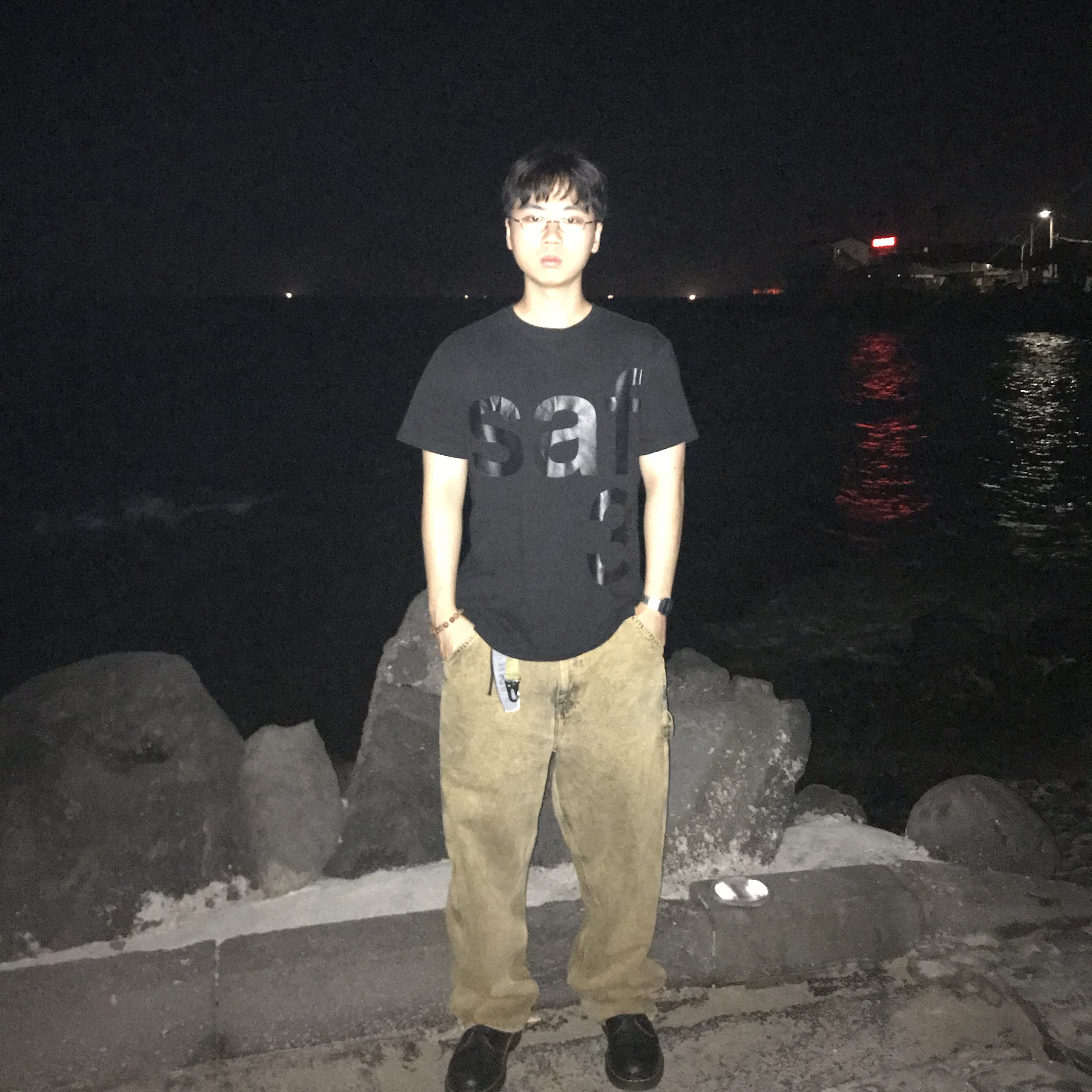 [예약 배송][KREAM 단독] Safarispot Basic Safari T-Shirt Black, Dr. Martens 1461 Smooth Black 착용 스타일 - 4