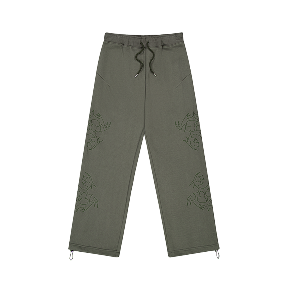 고다신 윙즈 와이드 스웨트 팬츠 카키(GODASHIN Wings Wide Sweat Pants Khaki)
