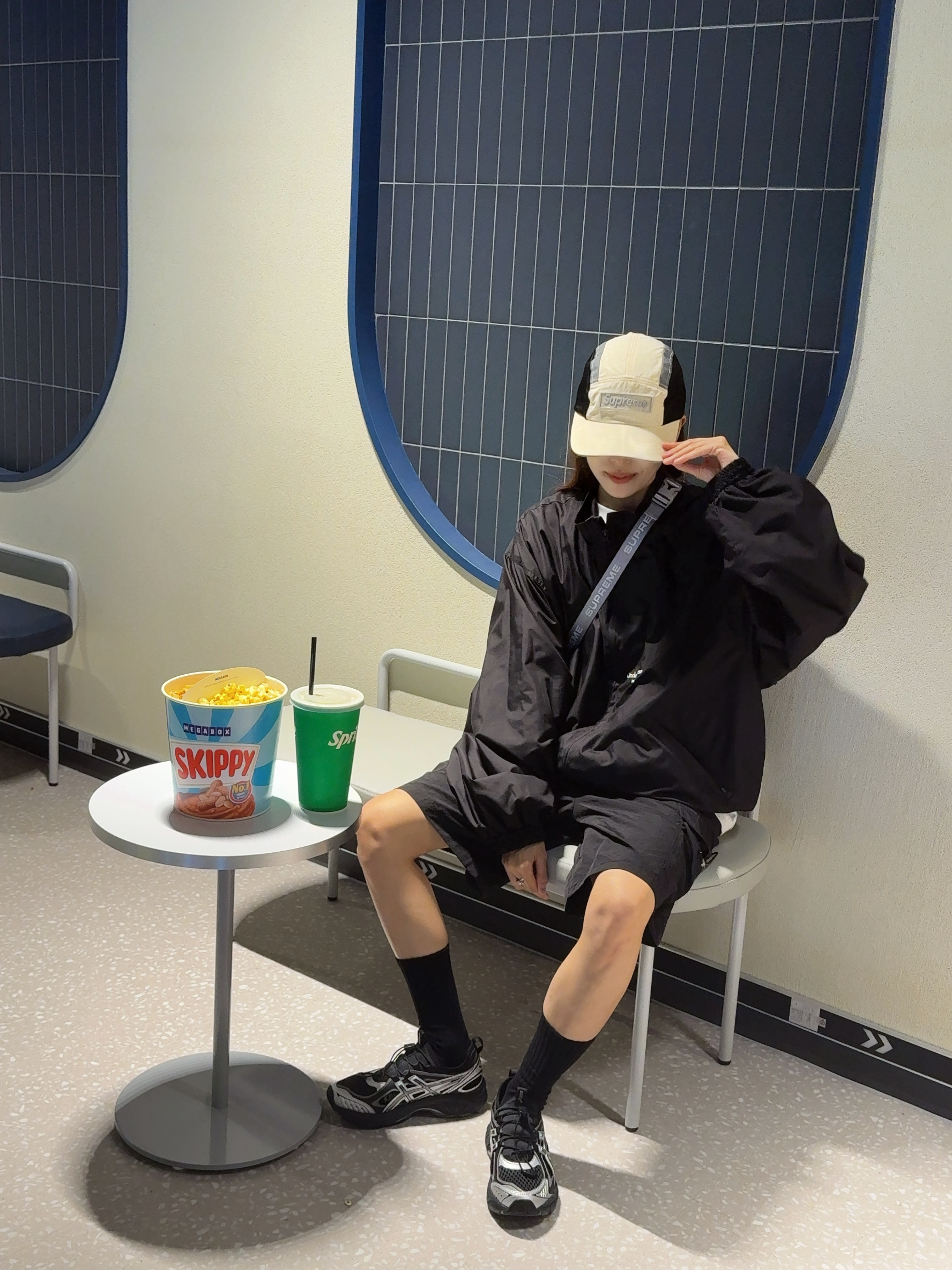 Supreme Side Mesh Camp Cap Cream - 25SS, Undermycar Mu.24 Anti Fxxking Logo Play Crop Zip-up Jacket Black 착용 스타일 - 1
