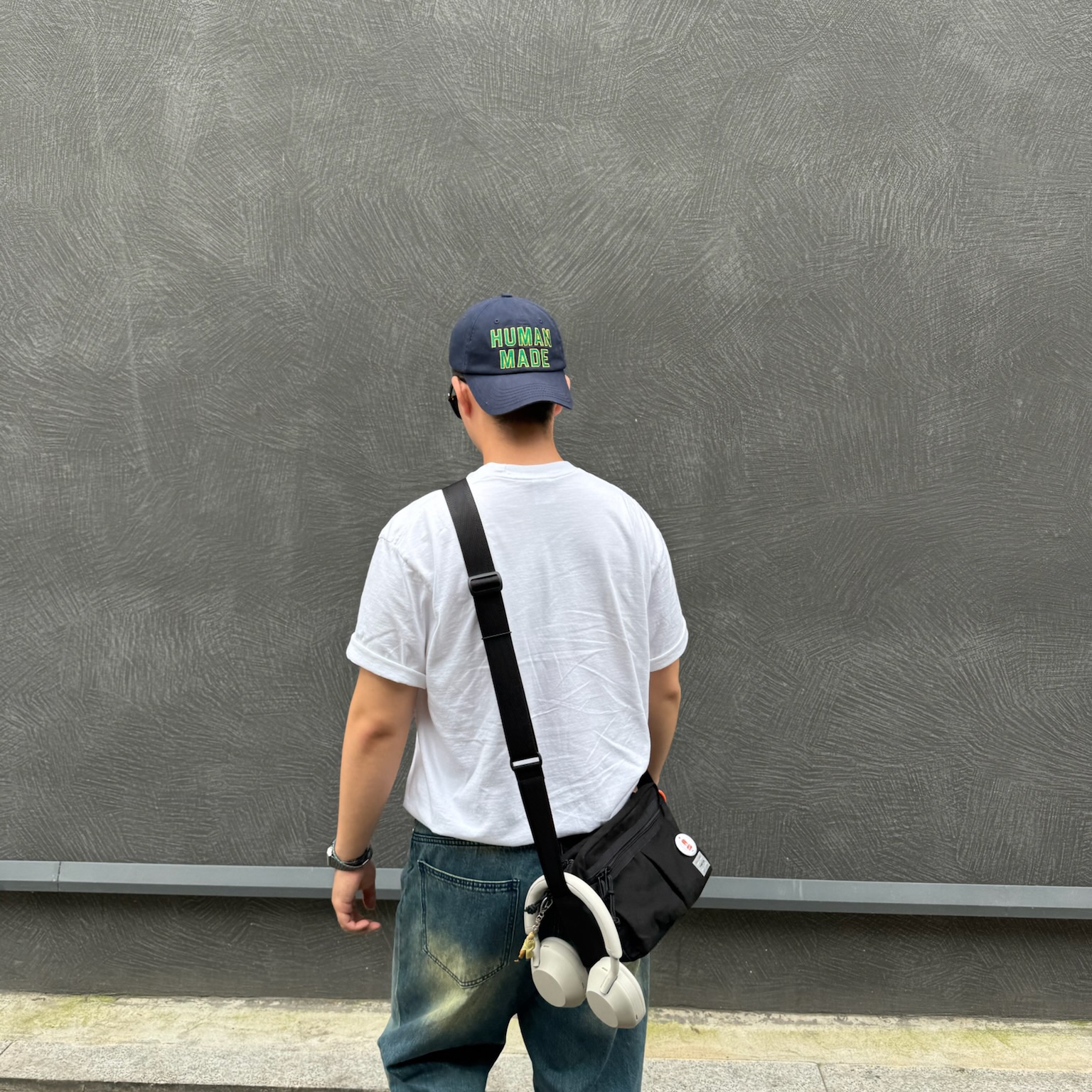 Human Made 6 Panel Cap #2 Navy, Gentle Monster Breezebe 01 Black Gray 착용 스타일 - 2
