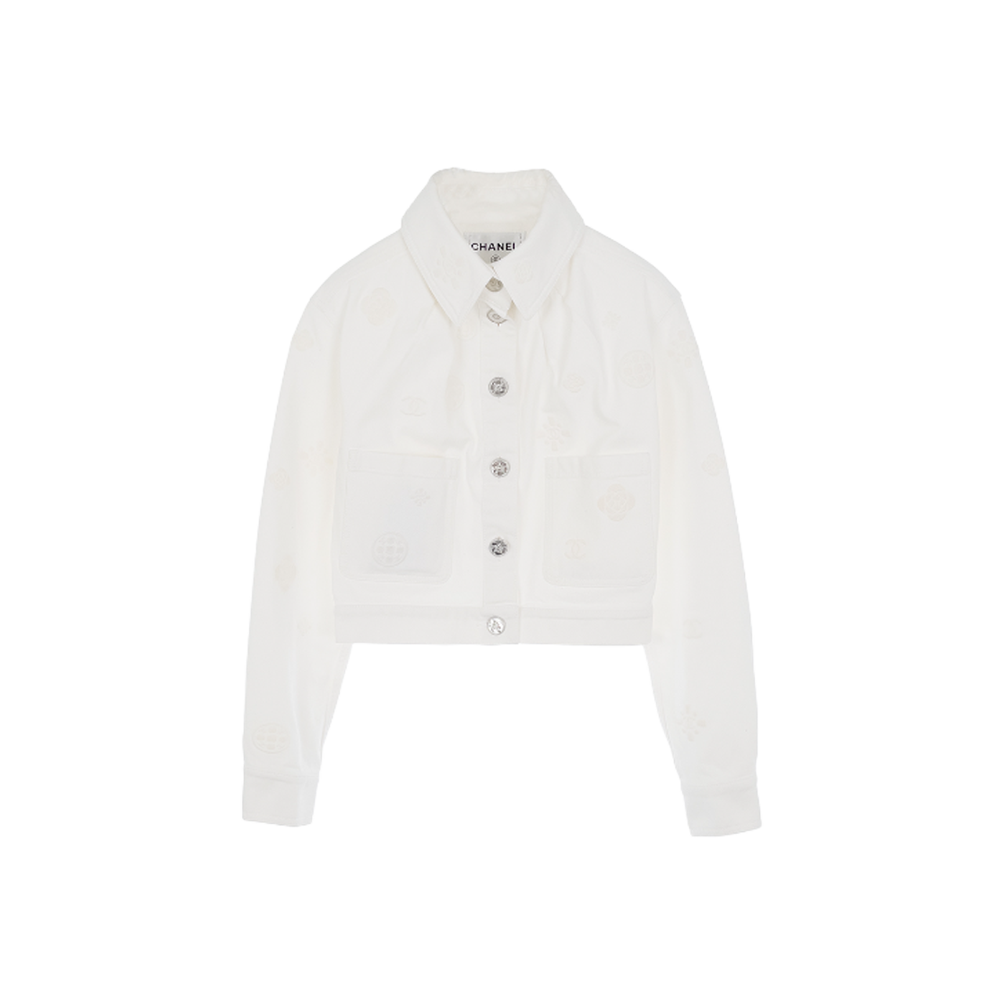 IT92C3H7JNU3 Chanel 21P Denim Jacket 34 White