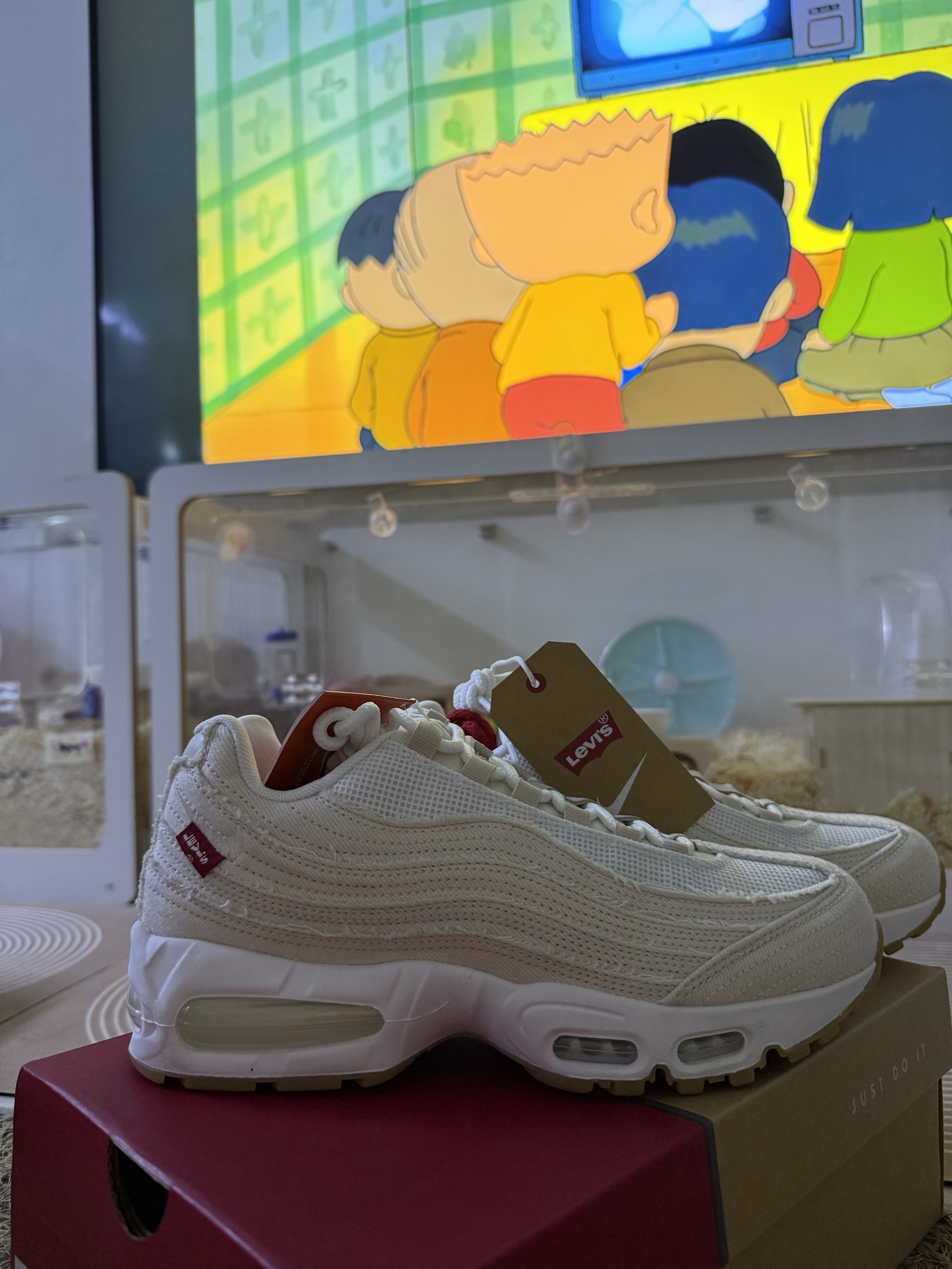 Nike x Levi's Air Max 95 White and Ecru 착용 스타일