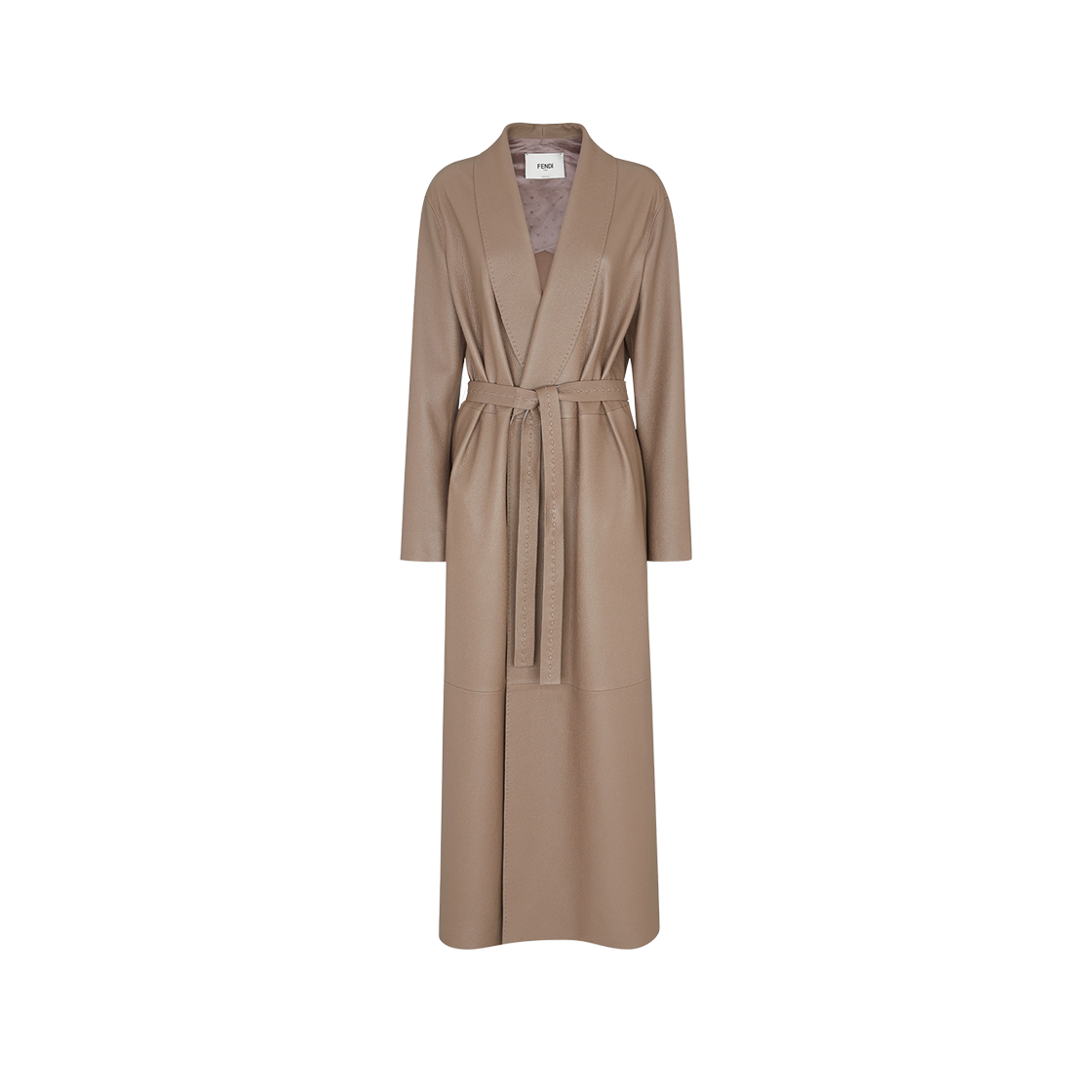 FPS901ARTZF0EE2 (W) Fendi Leather Coat Green