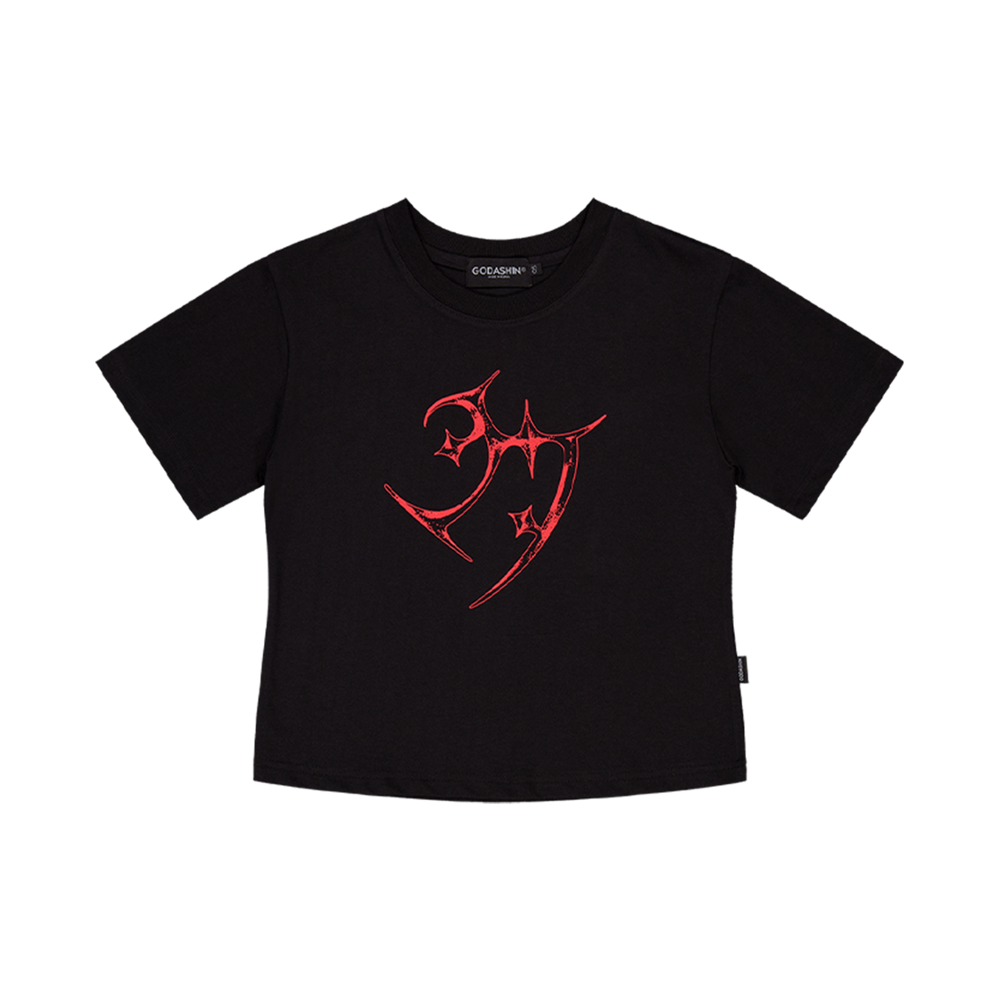 GDS51RWST01BKFF GODASHIN Wings Crop T-Shirt Black