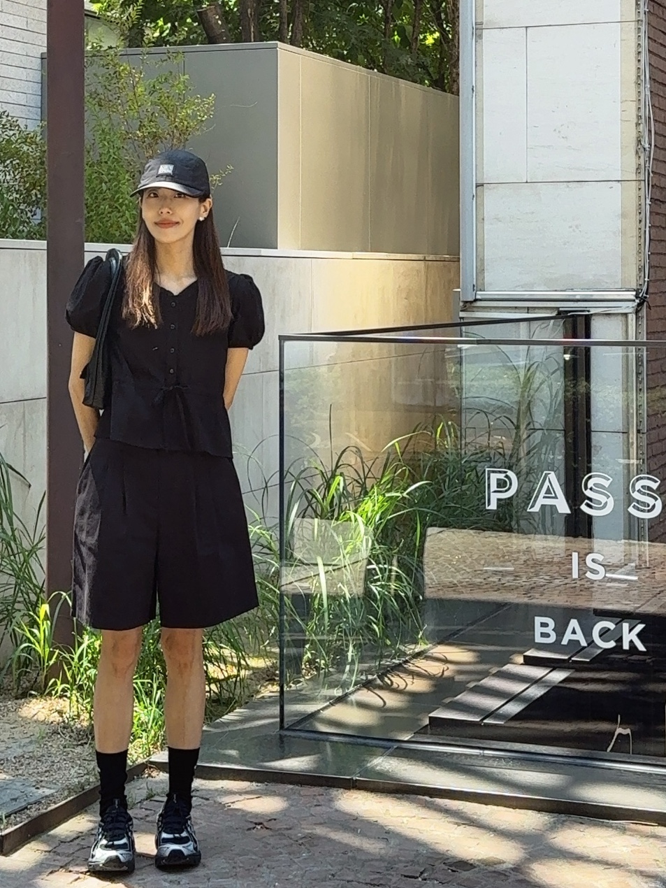 Supreme x Marithe Francois Girbaud Sport Camp Cap Black - 25SS, Asics GT-2160 Breeze Black Pure Silver 착용 스타일 - 2
