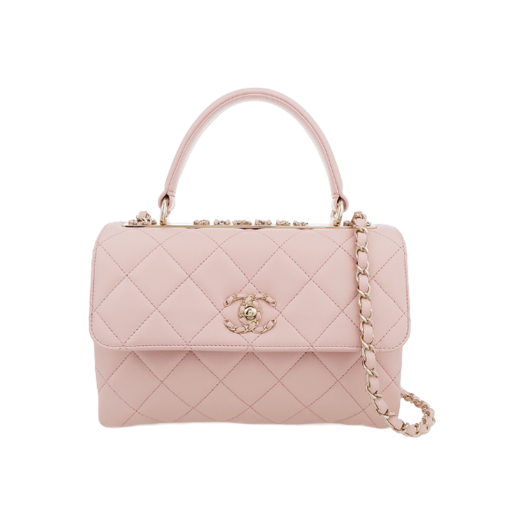 ITOA5FT57SF2 Chanel Trendy CC Top Handle Small Light Pink Champagne Gold