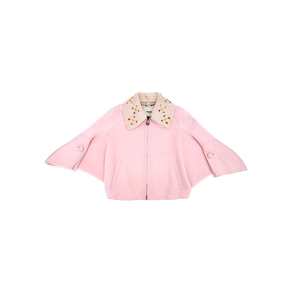 ITMRBHIV9MLQ Fendi Mink Shoulder Cashmere Jacket FJ6927