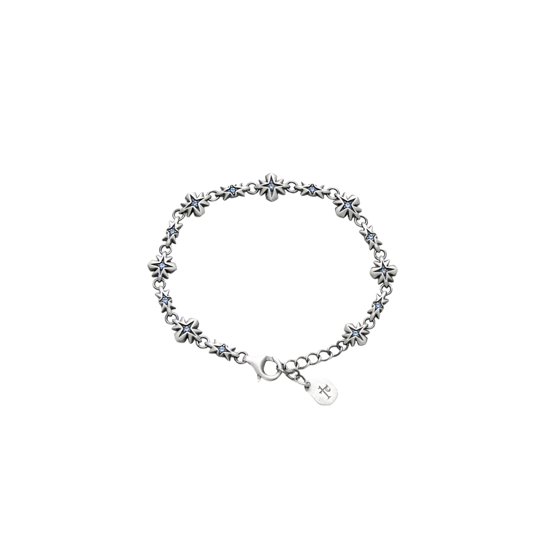 [Polyteru]シルバーブレースレット003 Aqua Cross POLYTERU | 폴리테루 Polyteru 925 Silver Bracelet 003 Aqua