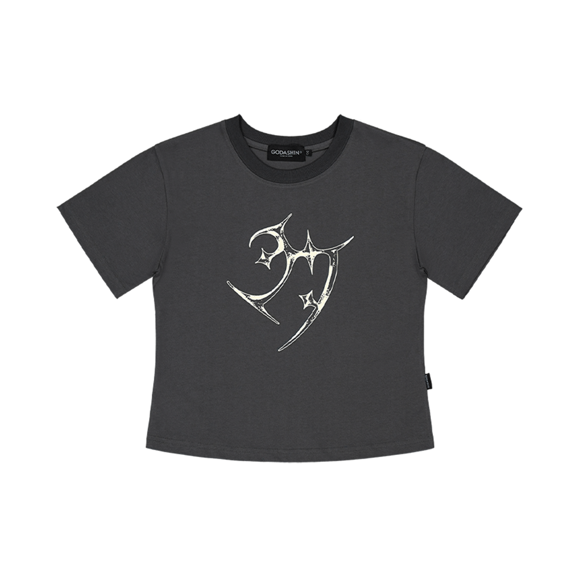 GDS51RWST01CHFF GODASHIN Wings Crop T-Shirt Charcoal