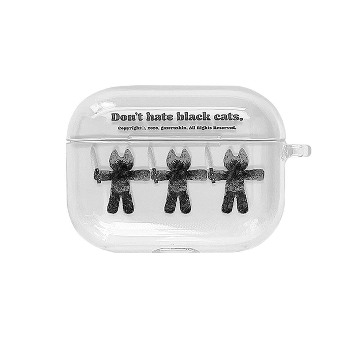 고다신 돈 헤이트 블랙 캣츠 에어팟 케이스 와이드 버전(GODASHIN Don'T Hate Black Cats Airpods Case Wide Ver.)