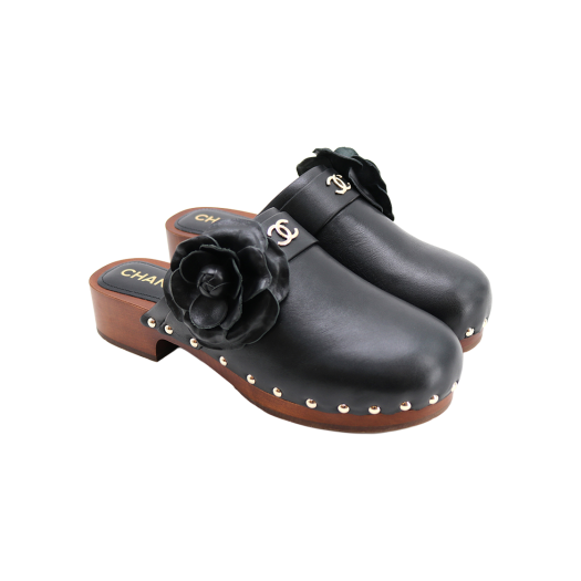 ITWM77UEBEV5 Chanel Camellia Platform Clog G39922