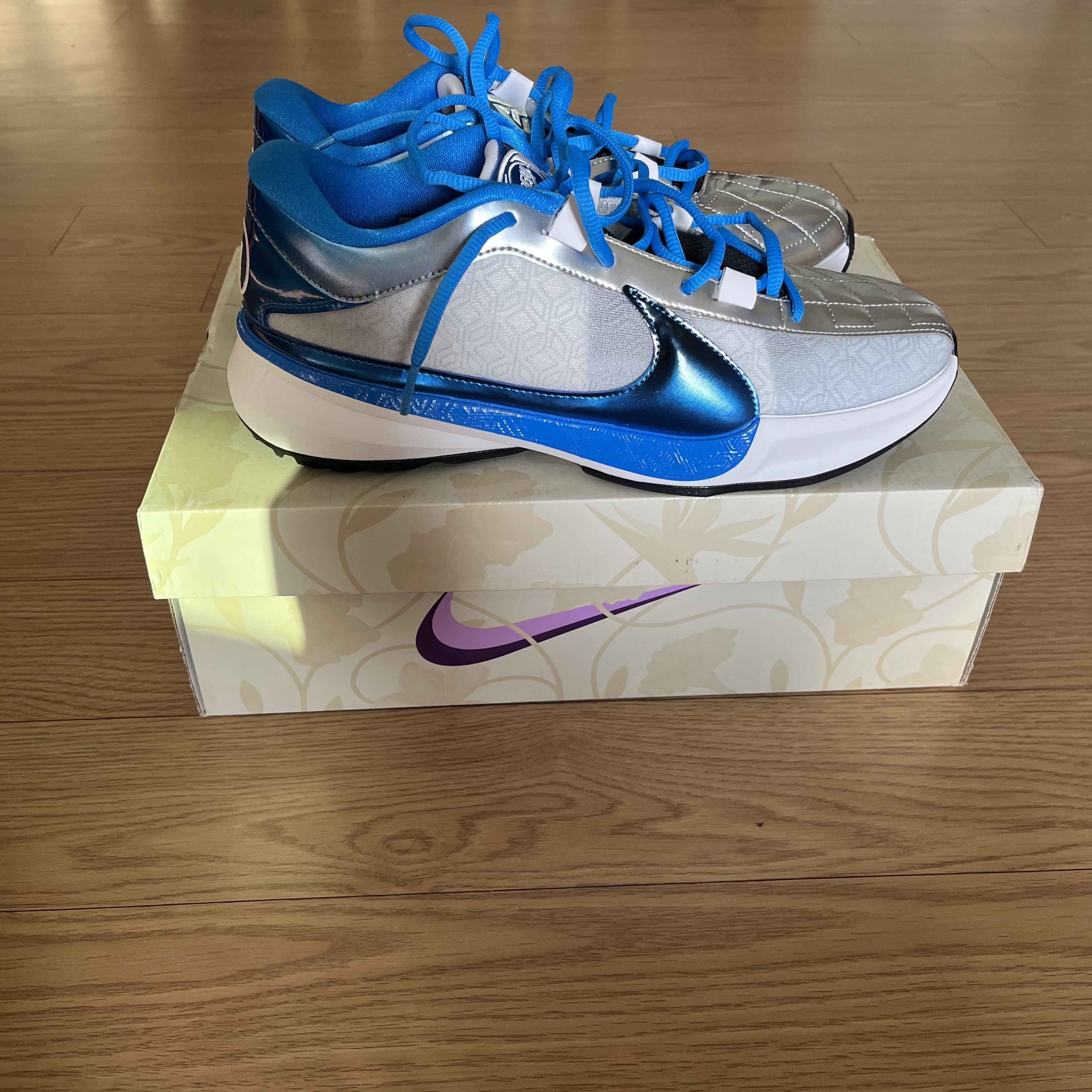 Nike Zoom Freak 5 EP Photo Blue Black 착용 스타일 - 2