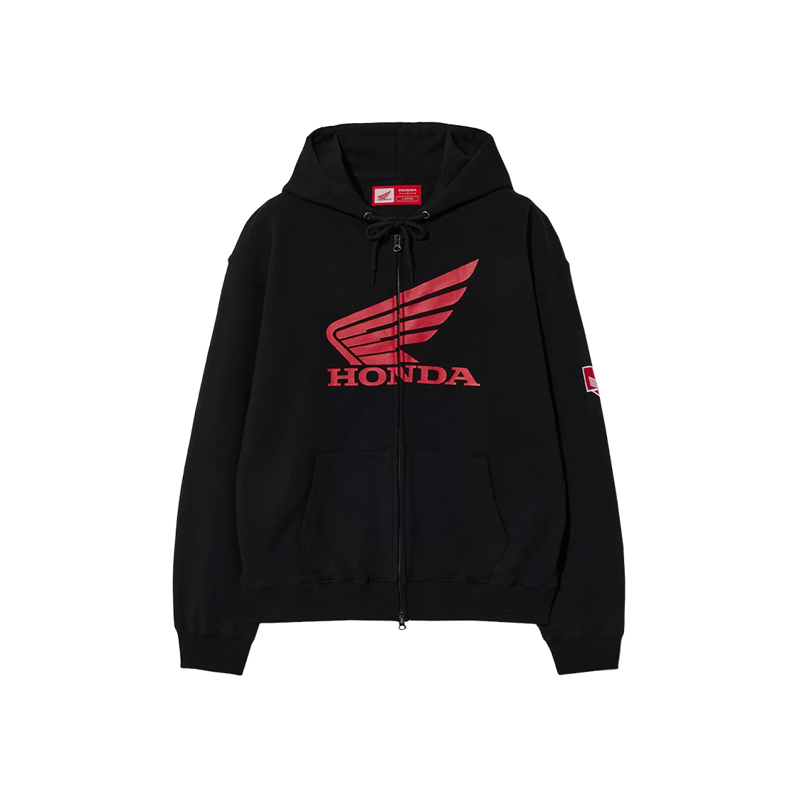 HEF1HZ302ABK Honda Original Wing logo Hoodie Zip-up Black