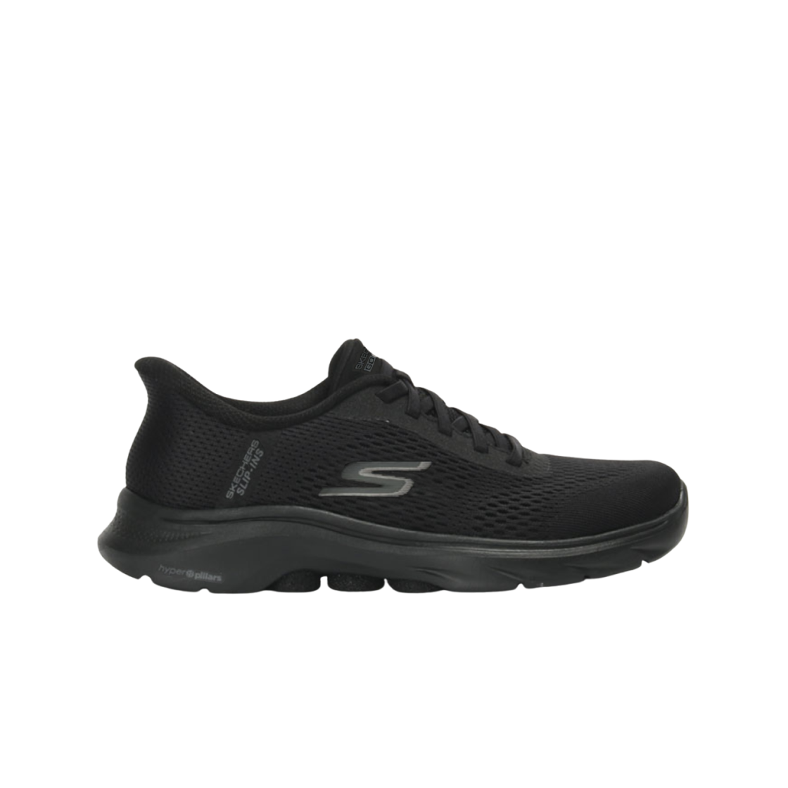 (W) 스케쳐스 고 워크 7 슬립 인스 블랙((W) Skechers Go Walk 7 Slip Ins Black)
