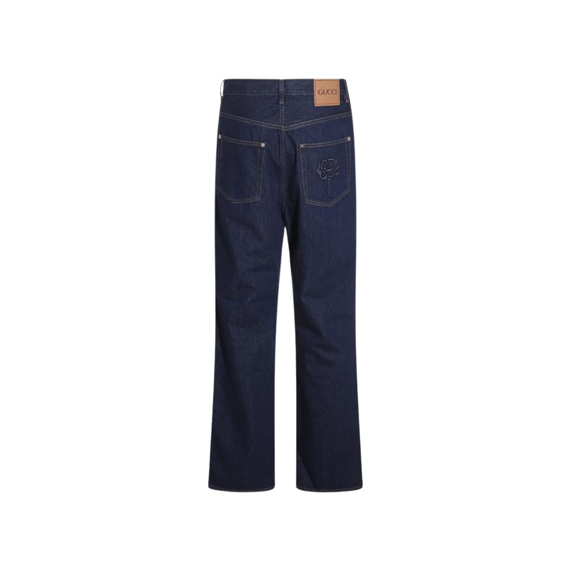 구찌 자수 데님 트라우저 다크 블루(Gucci Embroidery Denim Trousers Dark Blue) - 2