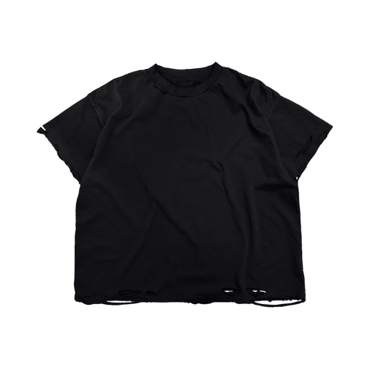 DGT_BK Hommless Distressed Regular Tee Black