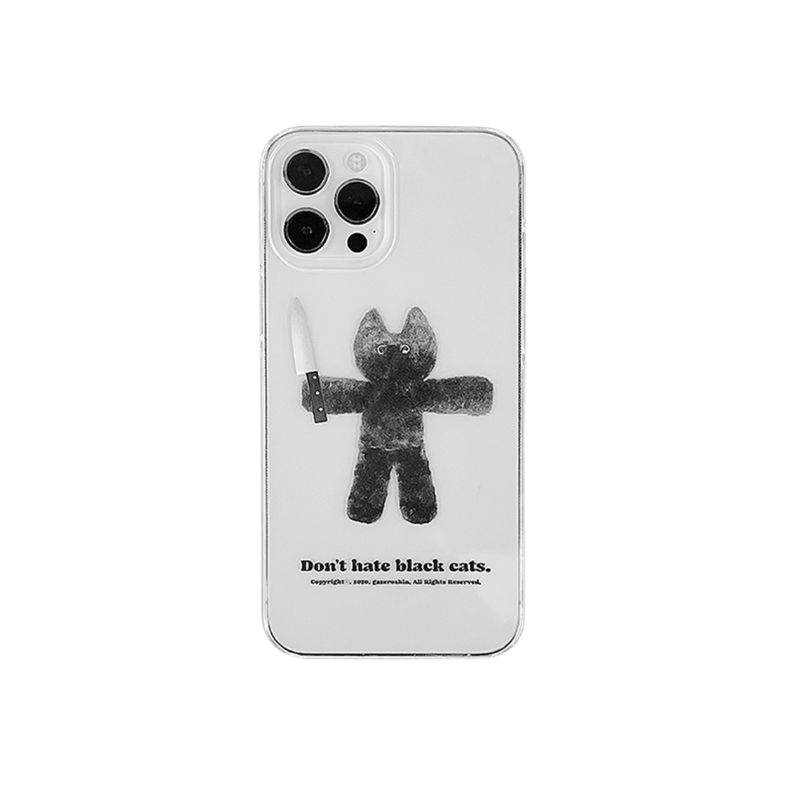 고다신 돈 헤이트 블랙 캣츠 케이스 블랙(GODASHIN Don'T Hate Black Cats Case Black)