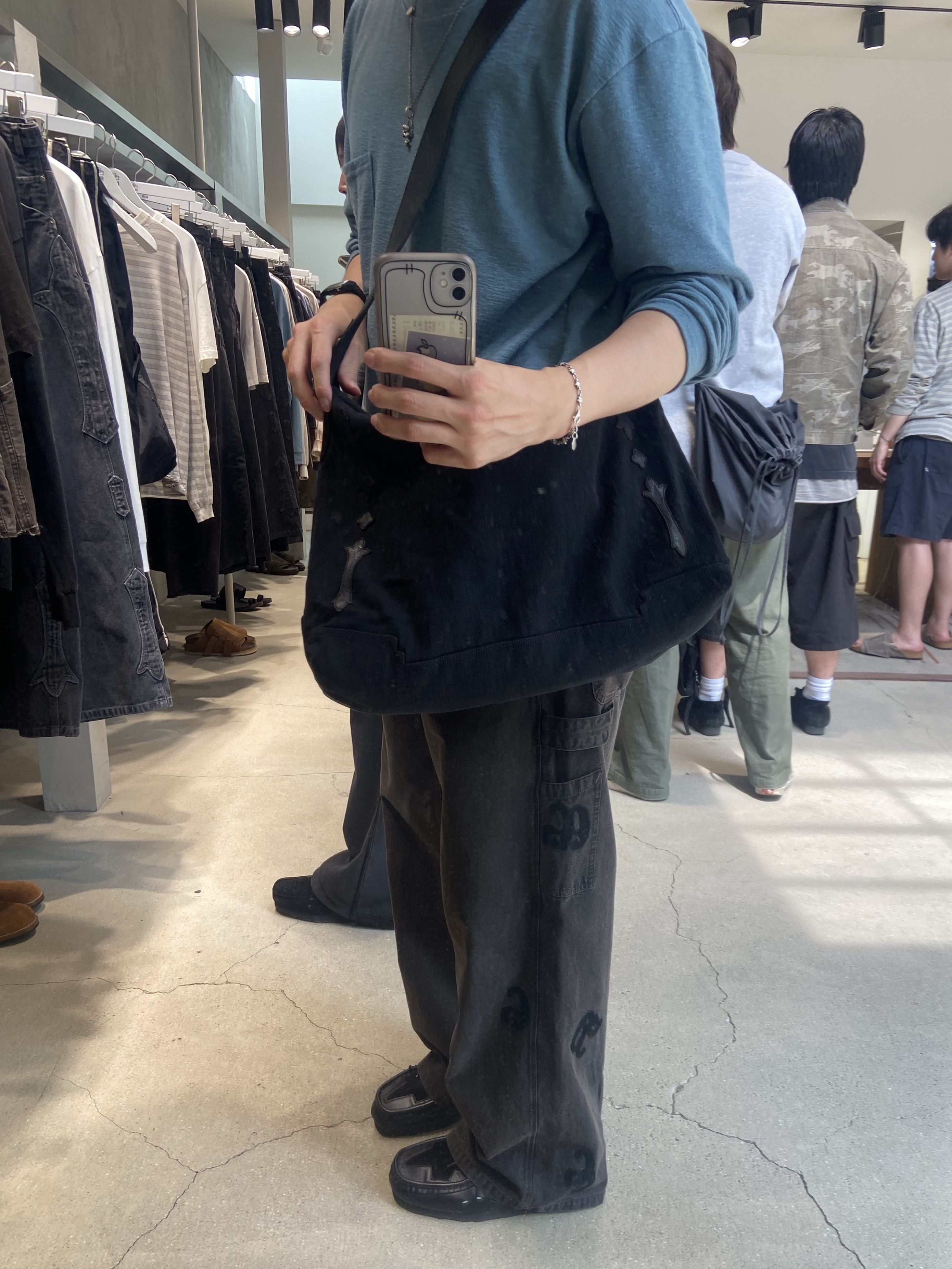 [프리오더] Polyteru Wallabee Shoes Star Leather Black, Polyteru Human Index Human Pocket Long Sleeve Jade Blue 착용 스타일