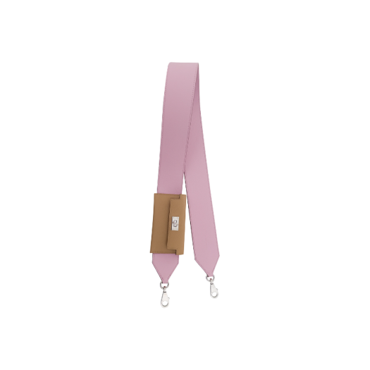 ITJI453E5B9B Hermes Kelly Pocket Bag Strap Mauve/Sesame Silver