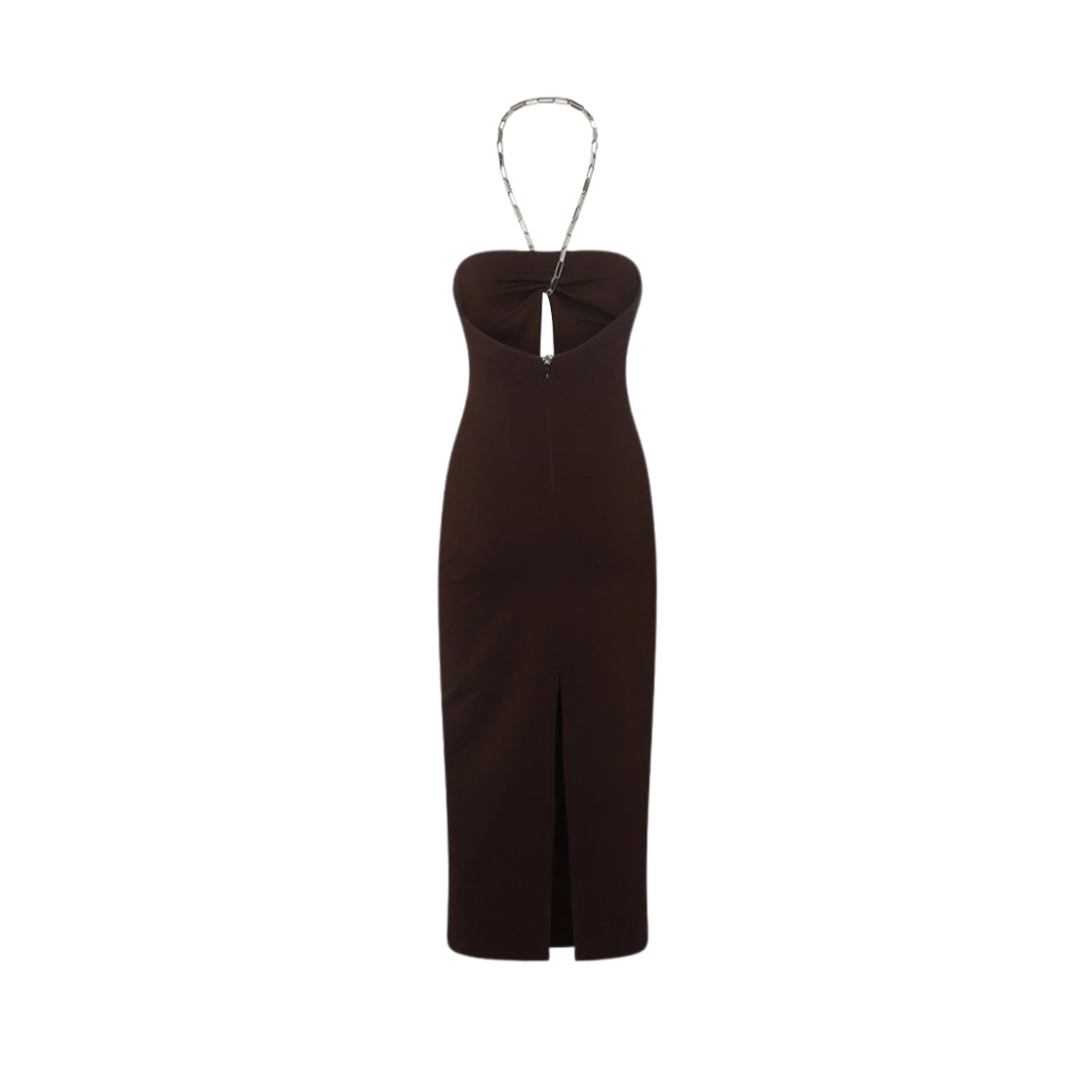 (W) 디 아티코 지오나 미디 드레스 다크 브라운((W) The Attico Giona Midi Dress Dark Brown) - 2